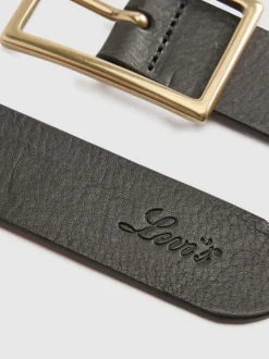 Zwart - Levi's® Logo Rectangle Buckle Belt