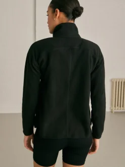 Zwart - Lichtgewicht fleece voor buiten
