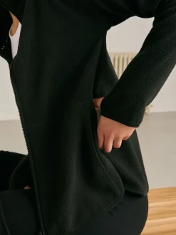 Zwart - Lichtgewicht fleece voor buiten