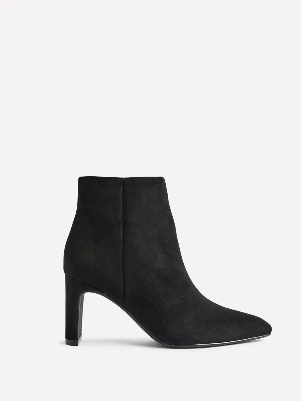 Zwart - Linzi Alisha Point Toe Block Heeled Ankle Boots