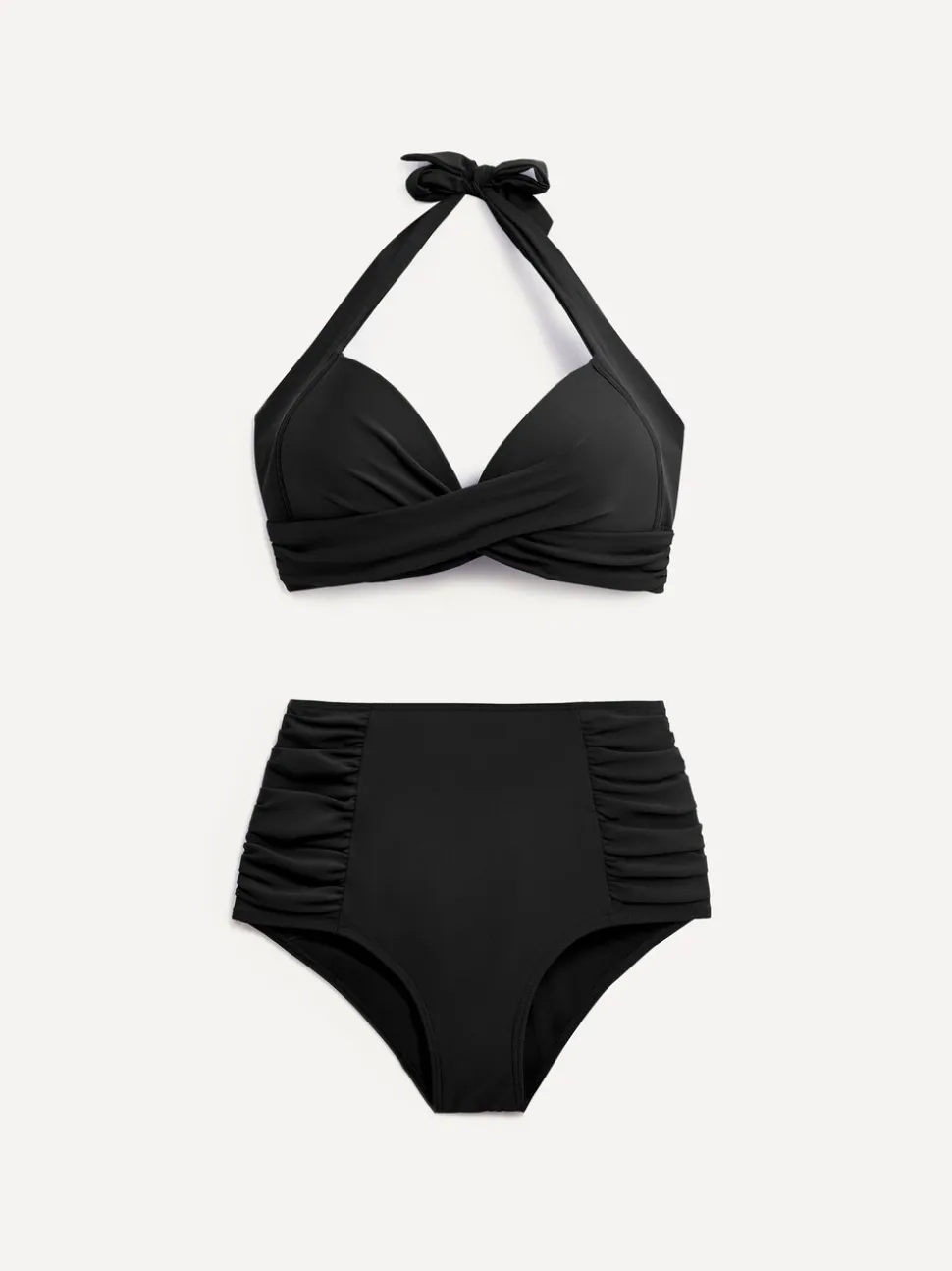 Zwart - Linzi Amalfi voorgevormde bikiniset met hoge taille