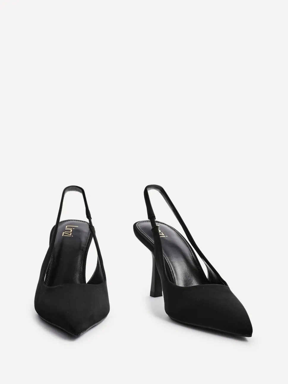 Zwart - Linzi Dash Slingback Court Heels