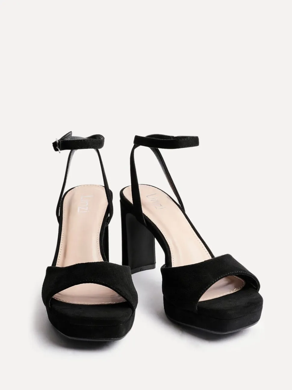 Zwart - Linzi Diva Platform Block Heels