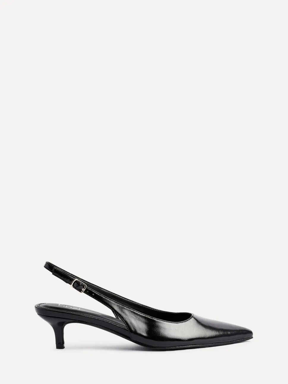Zwart - Linzi Elvira slingback pumps met kleine hak