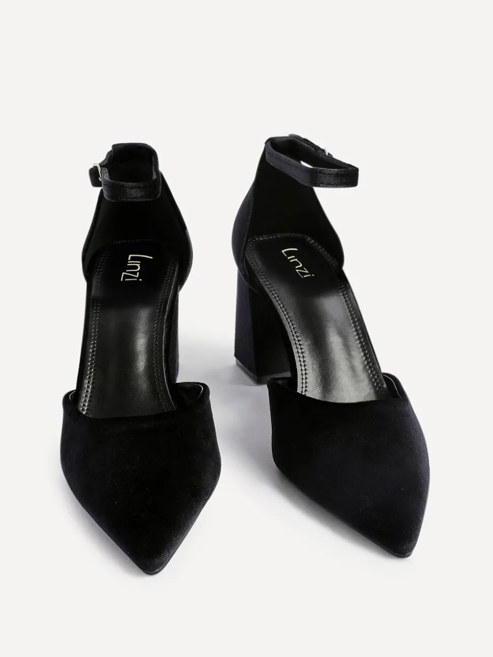 Zwart - Linzi Glam Classic Pointed Court Heels