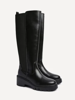 Zwart - Linzi Hyland High Leg Wedges Boots
