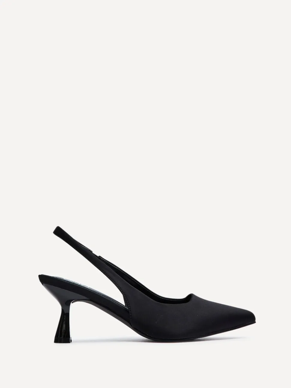 Zwart - Linzi Izzie slingback pumps met brede pasvorm en hoge hakken