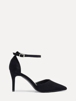 Zwart - Linzi Lavora Stiletto pumps met enkelbandje en wijde pasvorm