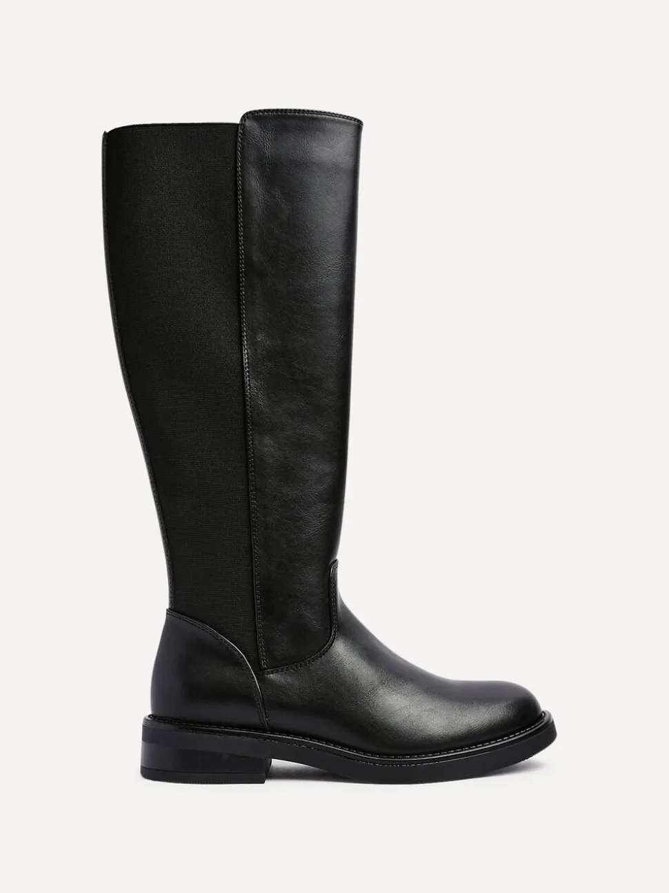 Zwart - Linzi League High Leg Boots with Gusset Back