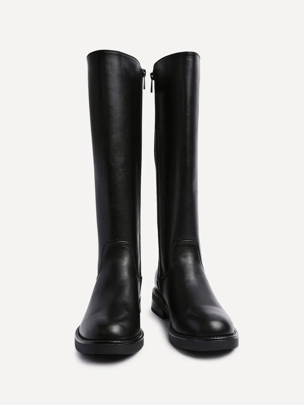 Zwart - Linzi League High Leg Boots with Gusset Back
