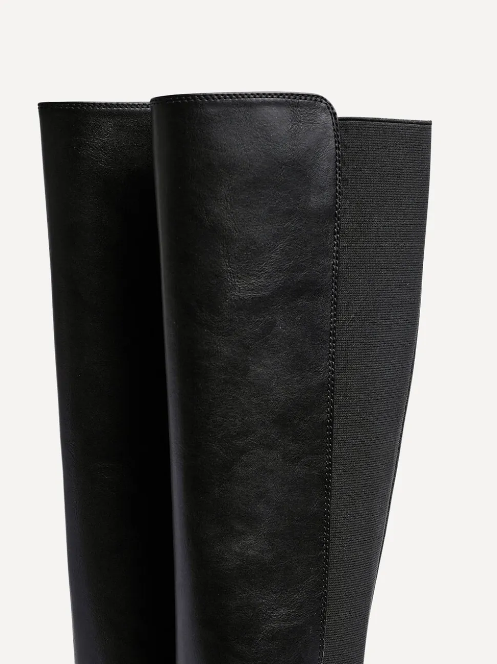 Zwart - Linzi League High Leg Boots with Gusset Back