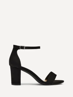 Zwart - Linzi Legacy minimalistische sandalen met blokhak en wijde pasvorm