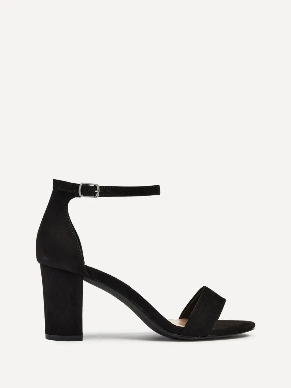 Zwart - Linzi Legacy minimalistische sandalen met blokhak en wijde pasvorm