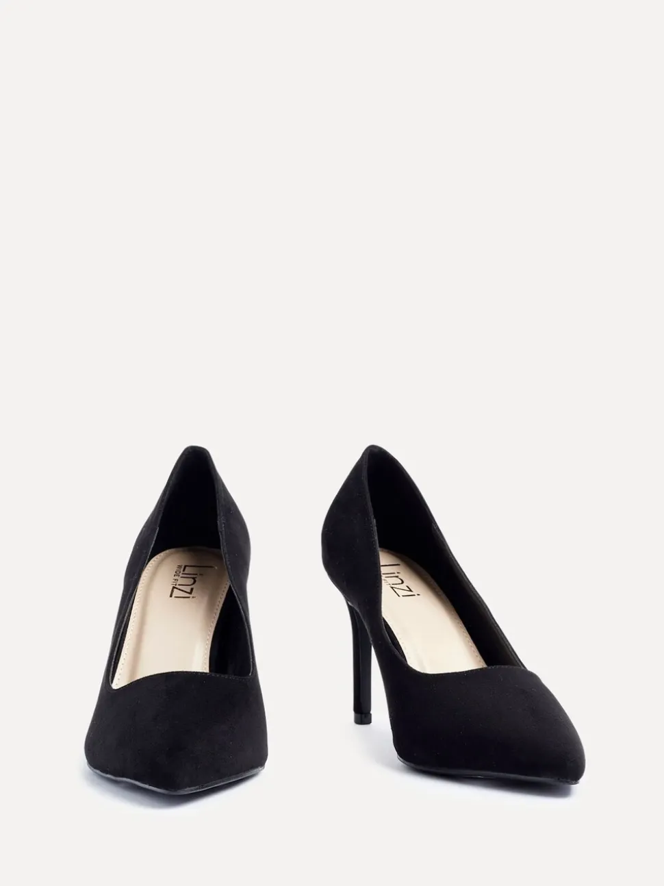 Zwart - Linzi Martina Pumps met spitse neus en wijde pasvorm
