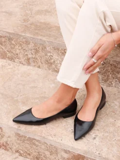 Zwart - Linzi Orian Pointed Toe Ballet Flats