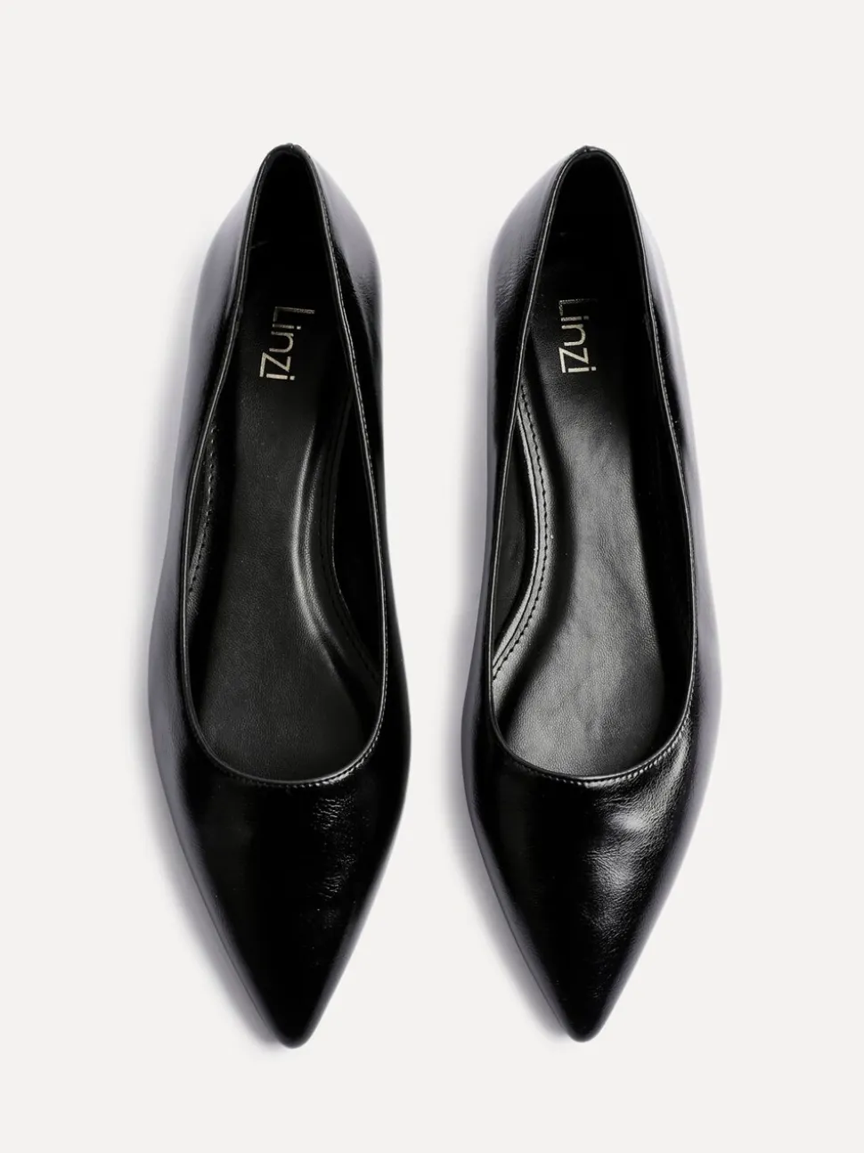 Zwart - Linzi Orian Pointed Toe Ballet Flats