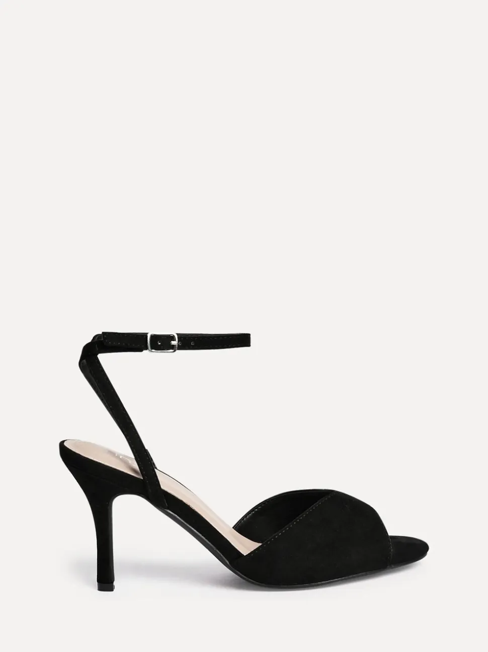 Zwart - Linzi Parlour Peep Toe Stiletto Heel Sandals