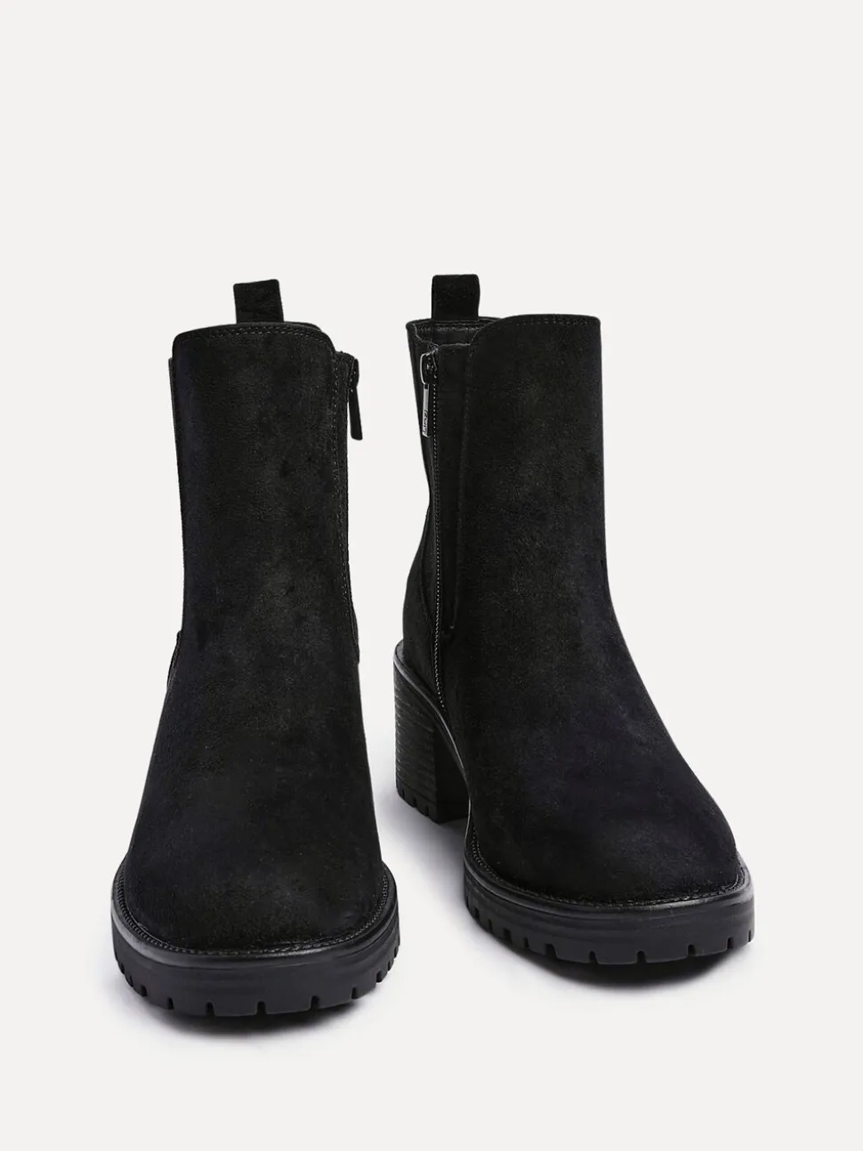 Zwart - Linzi Path Block Heel Chelsea Boots