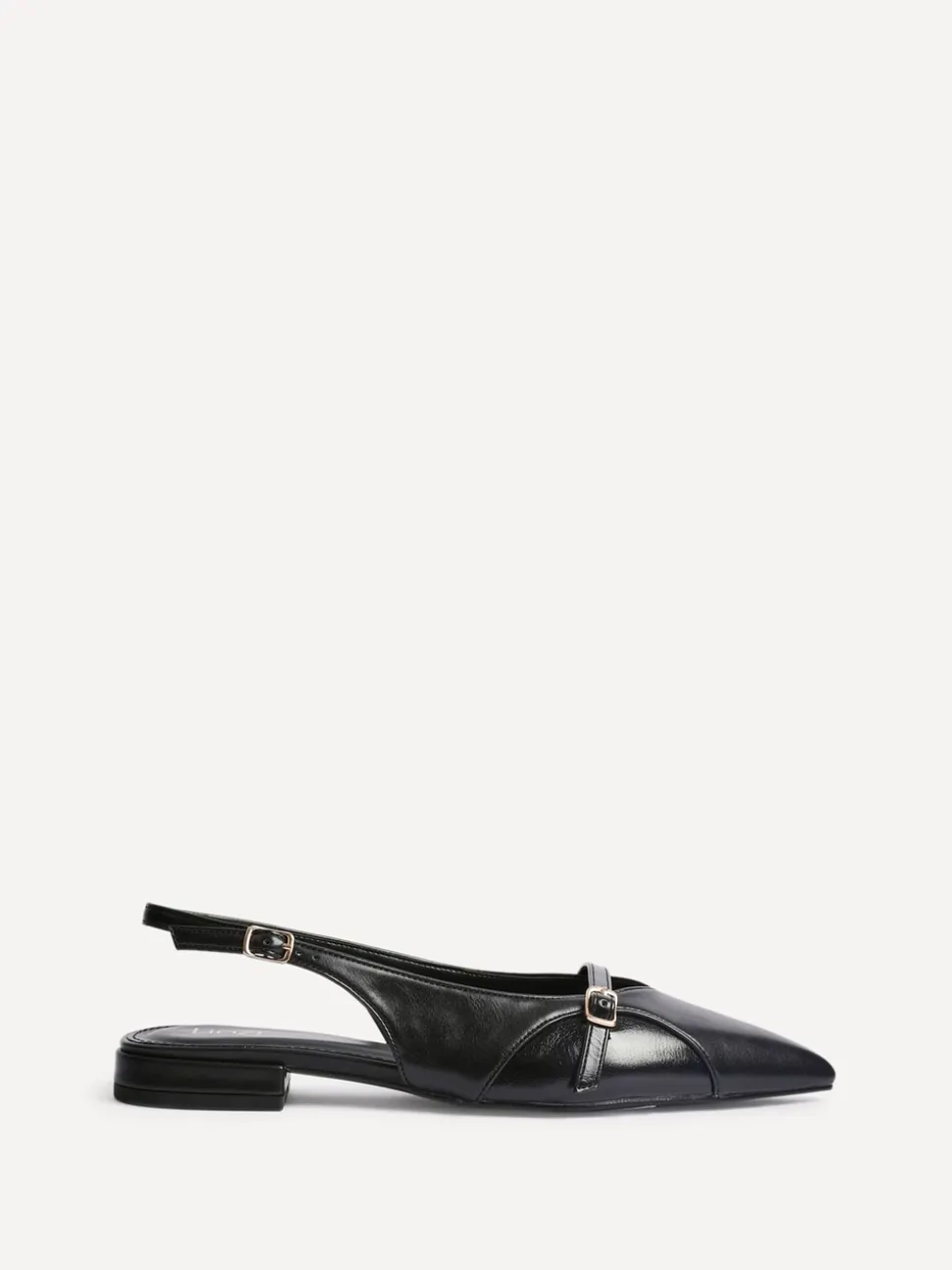 Zwart - Linzi Prague Lage schoenen met spitse neus en gespdetail