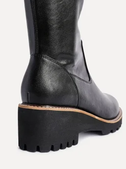 Zwart - Linzi Resist Stretch High Leg Wedge Boots