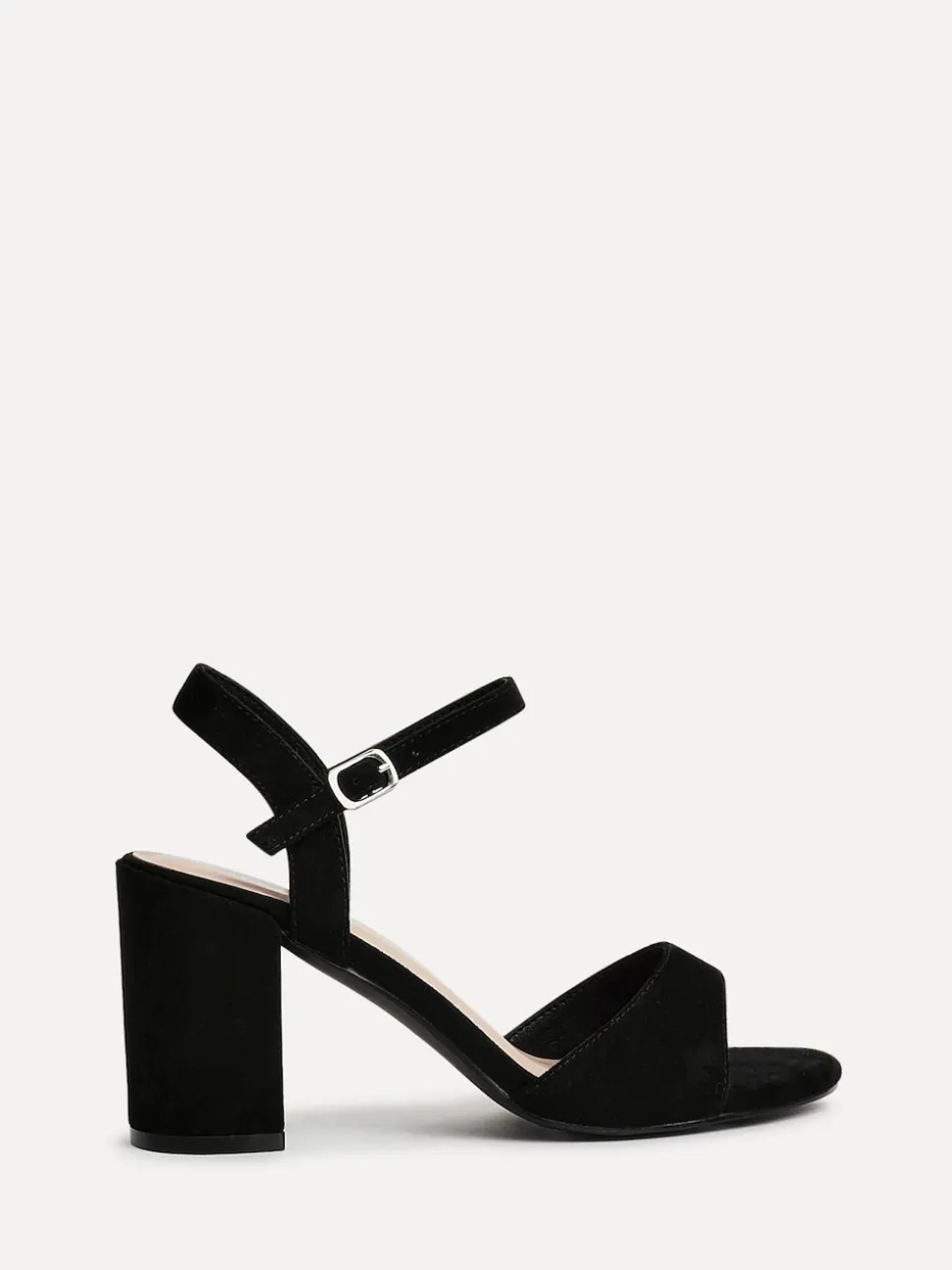 Zwart - Linzi Soul Open Back Barely There Block Heel Sandals