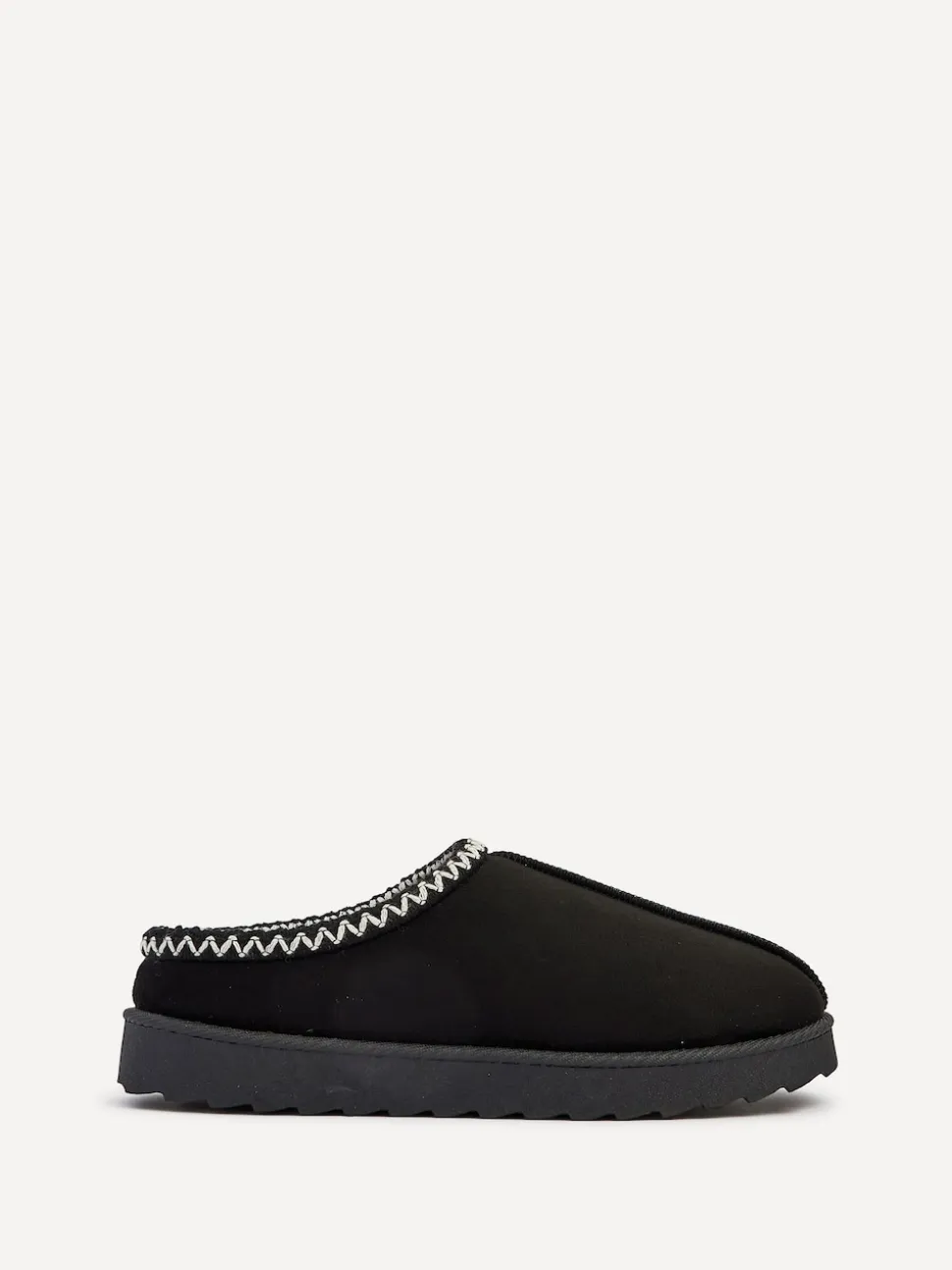 Zwart - Linzi Tana Faux Suede Slip-On Slippers