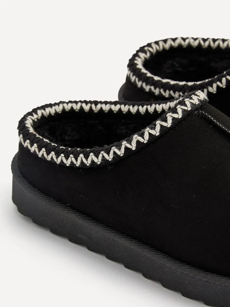 Zwart - Linzi Tana Faux Suede Slip-On Slippers