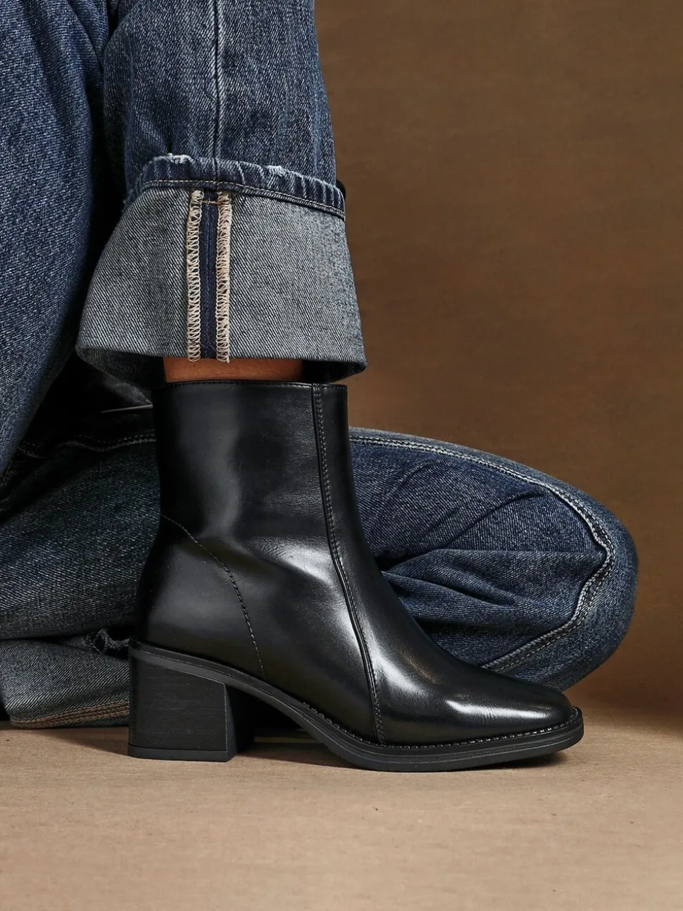 Zwart - Linzi Wander Block Heel Ankle Boots
