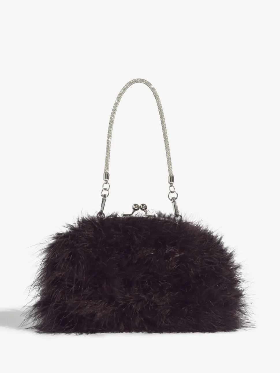 Zwart - Lipsy Feather Top Handle Clutch Bag