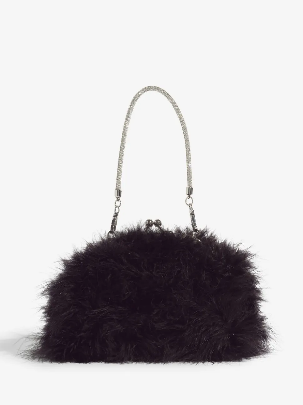 Zwart - Lipsy Feather Top Handle Clutch Bag