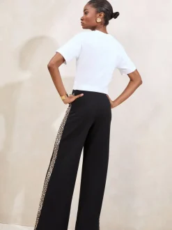 Zwart - Lipsy Printed Side Stripe Trousers