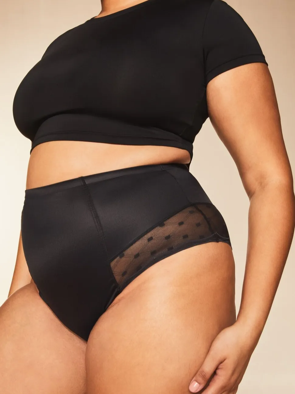 Zwart - Lipsy vormgevende shapewear slip met hoge taille met medium buikcorrectie