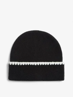 Zwart - Lipsy Whipstitch Trim Beanie Hat