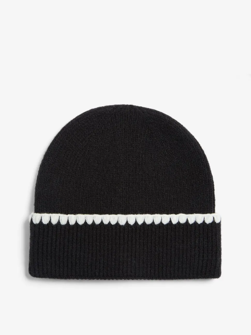 Zwart - Lipsy Whipstitch Trim Beanie Hat