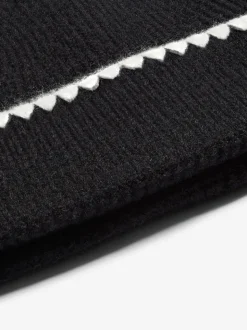 Zwart - Lipsy Whipstitch Trim Beanie Hat