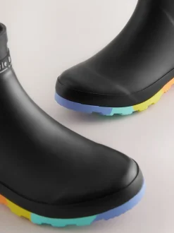 Zwart - Little Bird by Jools Oliver regenlaarzen met regenboog voor volwassenen