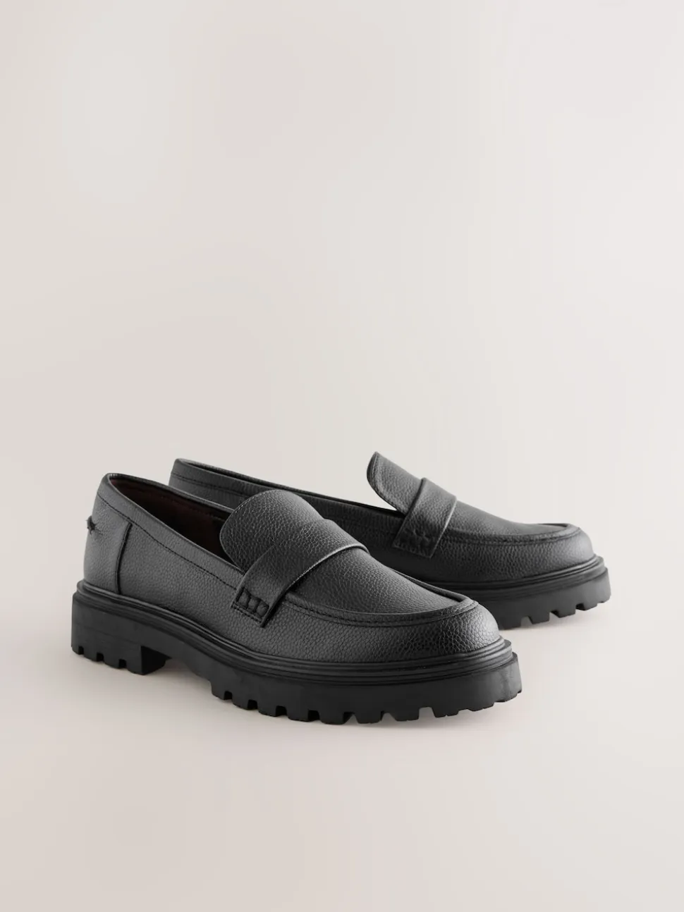 Zwart - Loafers met dikke zool
