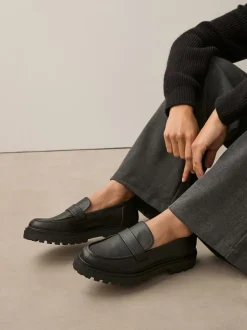 Zwart - Loafers met dikke zool