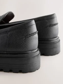 Zwart - Loafers met dikke zool