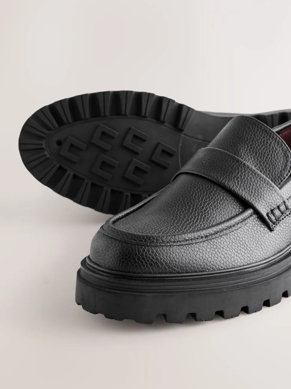 Zwart - Loafers met dikke zool