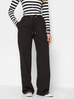 Zwart - Long Tall Sally joggingbroek met wijde pijpen