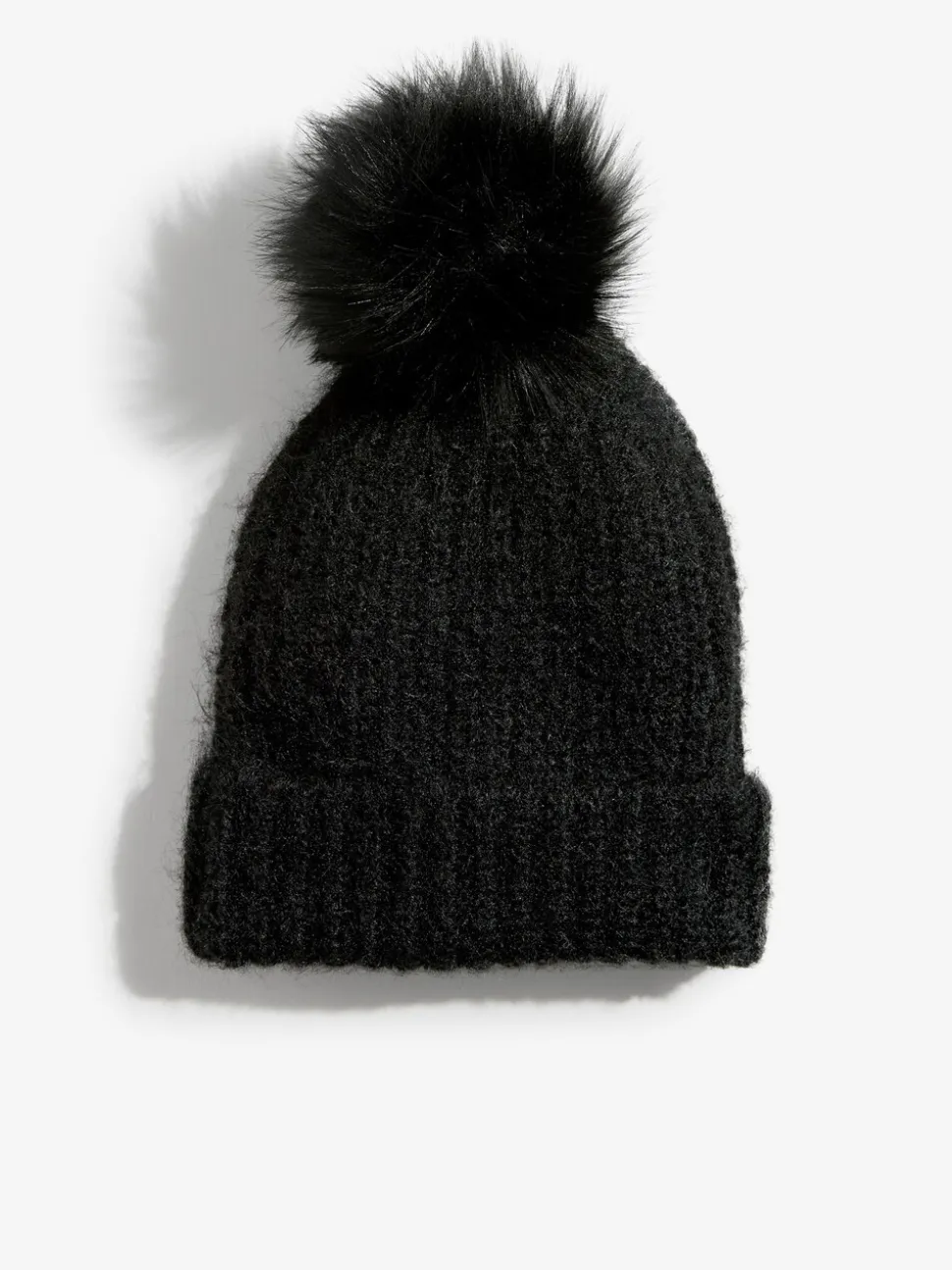 Zwart - Love & Roses Cosy Pom Hat