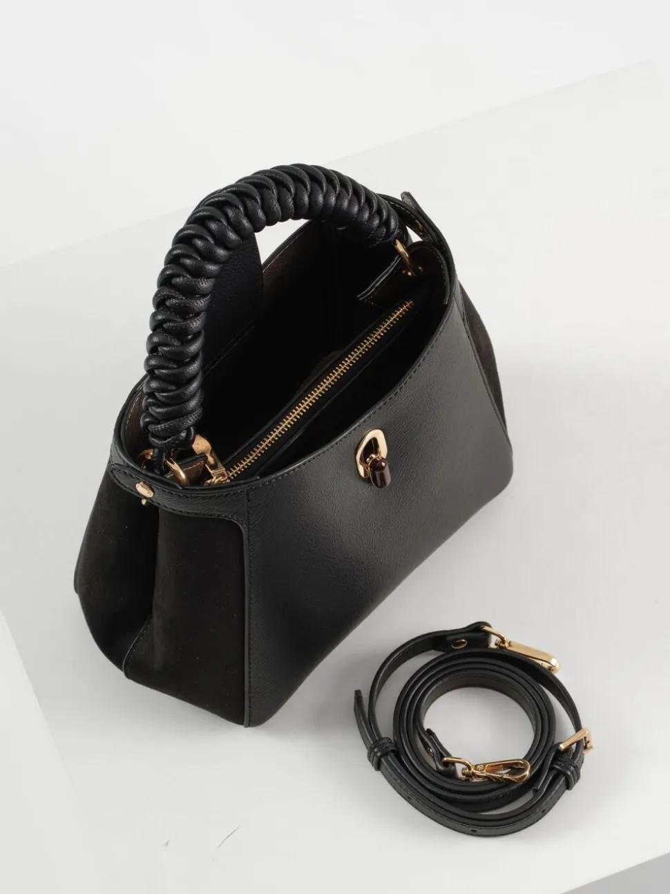 Zwart - Luella Grey Catherine Woven Handle Cross-Body Bag