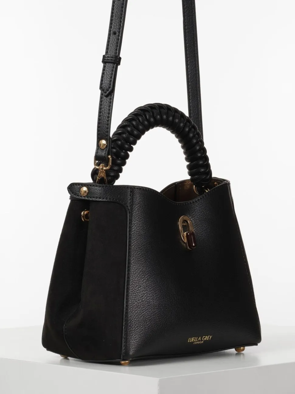 Zwart - Luella Grey Catherine Woven Handle Cross-Body Bag