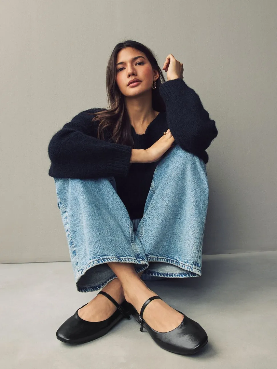 Zwart - Mary Jane-schoenen met ronde neus