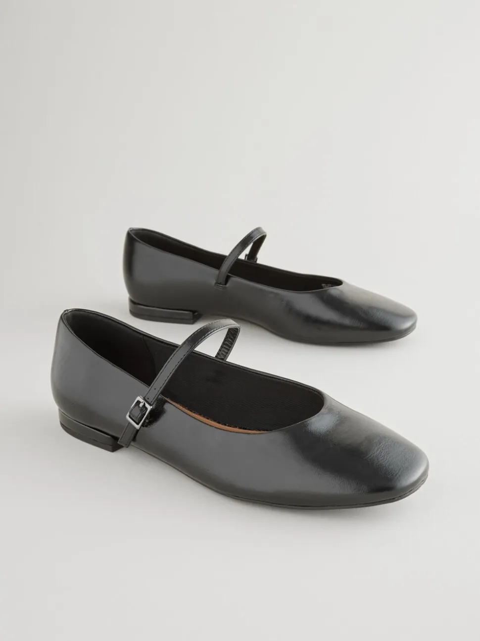 Zwart - Mary Jane-schoenen met ronde neus