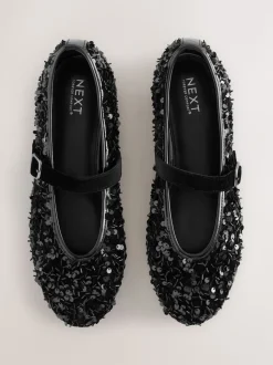 Zwart - Mary Jane-schoenen met versierde pailletten van Forever Comfort®