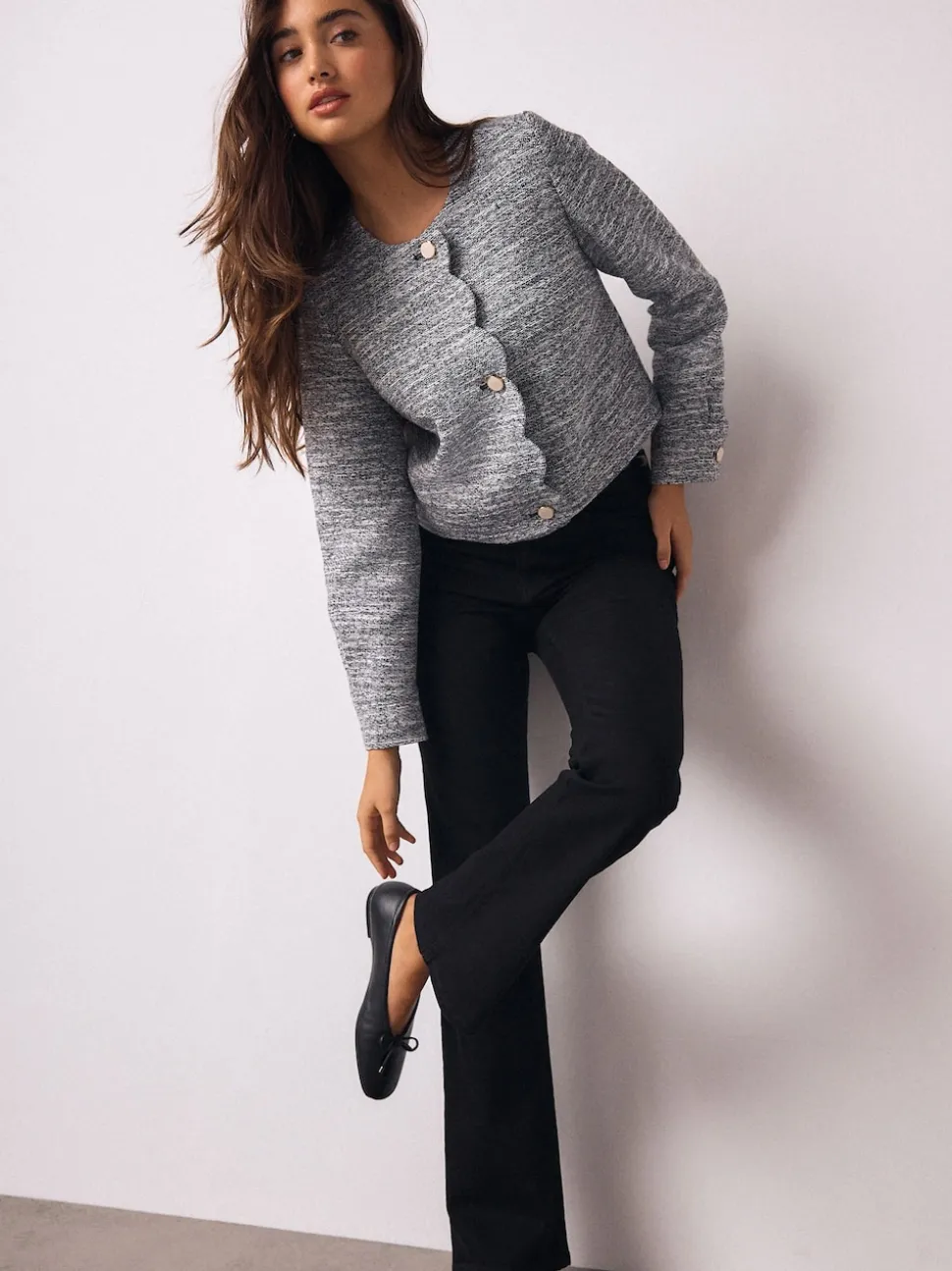 Zwart - Mid Rise Stretch Bootcut Jeans