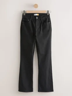 Zwart - Mid Rise Stretch Bootcut Jeans