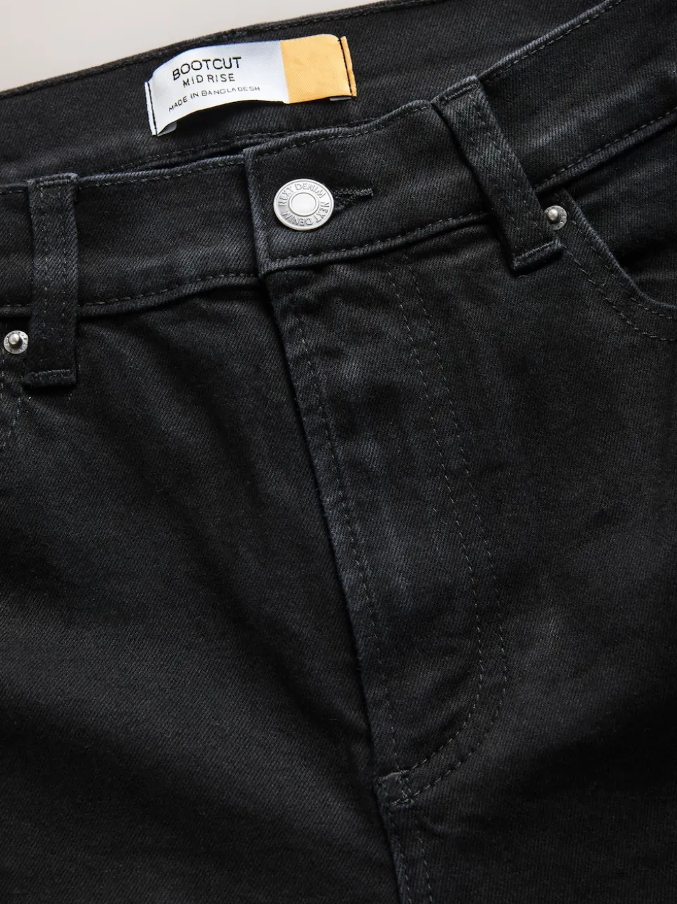 Zwart - Mid Rise Stretch Bootcut Jeans